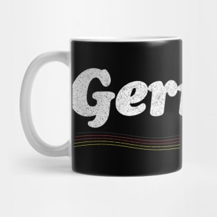 GERMAN AND PROUD  / Retro Typography Design Mug